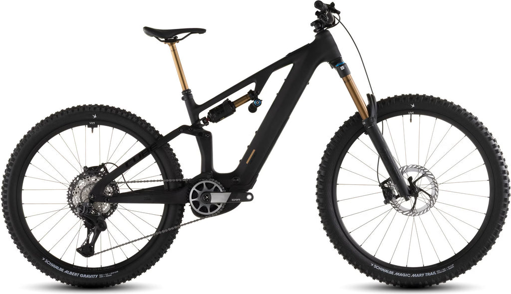 VTT Électrique Tout-Suspendu Cube AMS Hybrid 177 C:62 AT 600X Shimano 12V 600 Wh Bosch 120 Nm 29''/27.5'' Gris Carbon Noir 2026