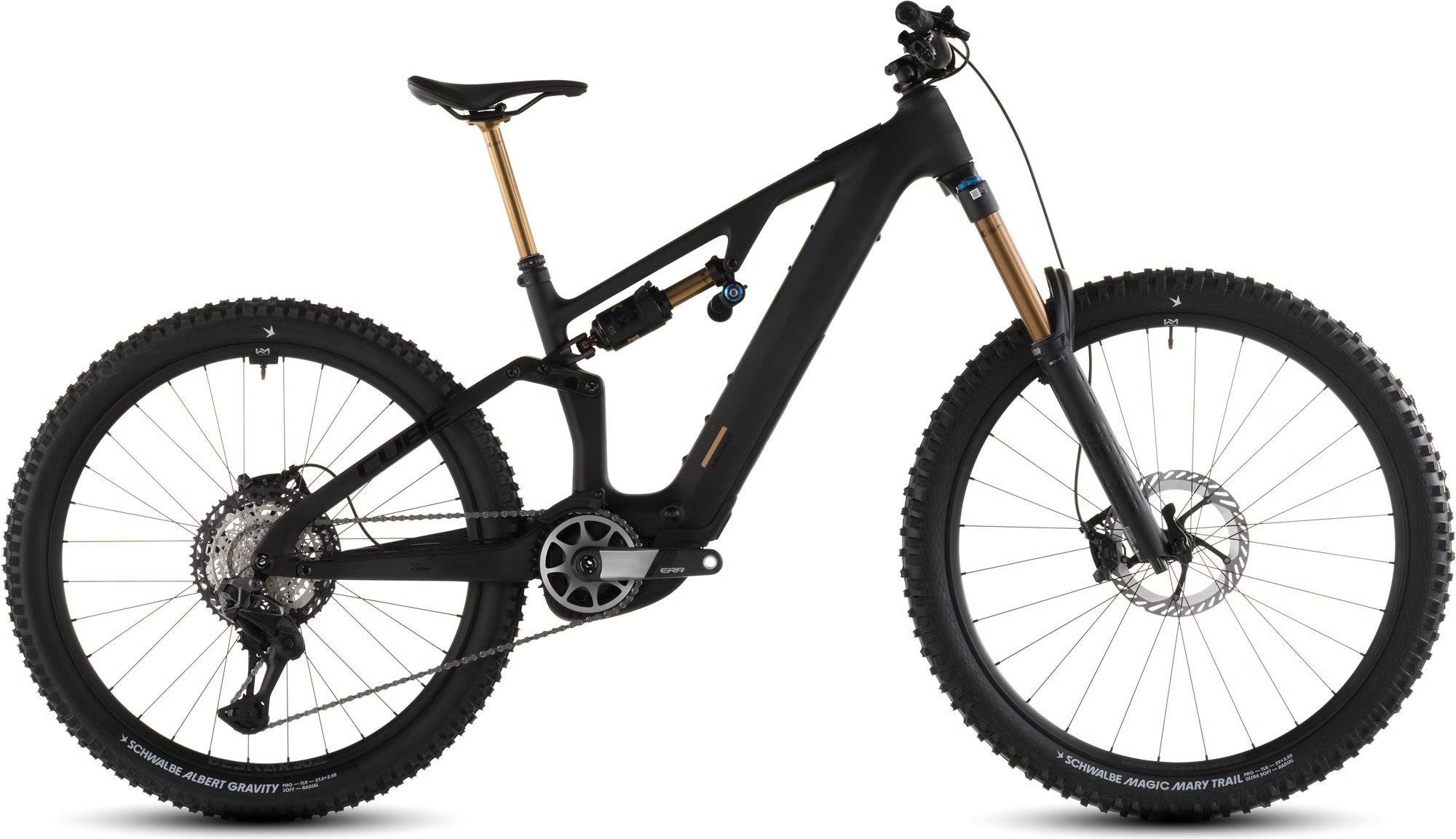 VTT Électrique Tout-Suspendu Cube AMS Hybrid 177 C:62 AT 600X Shimano 12V 600 Wh Bosch 120 Nm 29''/27.5'' Gris Carbon Noir 2026