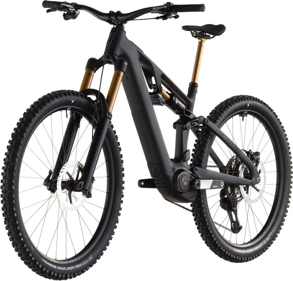 VTT Électrique Tout-Suspendu Cube AMS Hybrid 177 C:62 AT 600X Shimano 12V 600 Wh Bosch 120 Nm 29''/27.5'' Gris Carbon Noir 2026