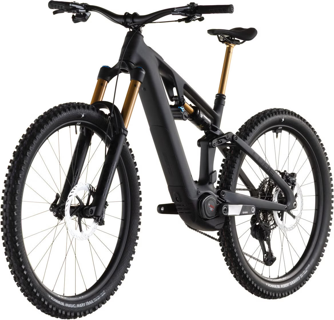 VTT Électrique Tout-Suspendu Cube AMS Hybrid 177 C:62 AT 600X Shimano 12V 600 Wh Bosch 120 Nm 29''/27.5'' Gris Carbon Noir 2026