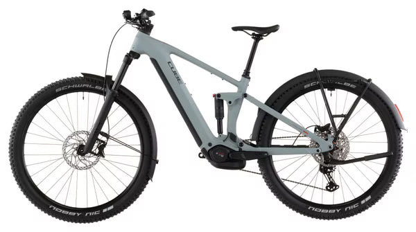 VTT Électrique Tout-Suspendu Cube Stereo Hybrid One44 Pro 800 FE Shimano 12V 800 Wh Bosch 120 Nm 29'' Bleu Gris Vulcan 2026
