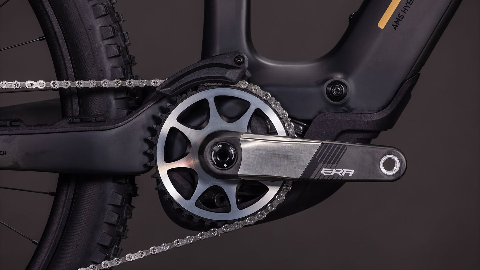 VTT Électrique Tout-Suspendu Cube AMS Hybrid 177 C:62 AT 600X Shimano 12V 600 Wh Bosch 120 Nm 29''/27.5'' Gris Carbon Noir 2026